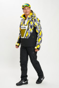 Купить Горнолыжный костюм анорак мужской желтого цвета 077027J, фото 3