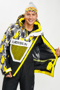 Купить Горнолыжный костюм анорак мужской желтого цвета 077027J, фото 9