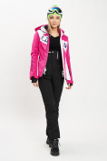Купить Горнолыжный костюм женский розового цвета 077030R, фото 3