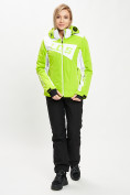 Купить Горнолыжный костюм женский зеленого цвета 077030Z, фото 3