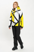 Купить Горнолыжный костюм женский желтого цвета 077031J, фото 2