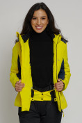 Купить Горнолыжный костюм женский желтого цвета 077033J, фото 15