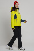 Купить Горнолыжный костюм женский желтого цвета 077033J, фото 3