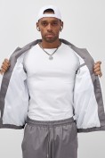 Купить Олимпийка мужская спортивная УЦЕНКА серого цвета 0854Sr, фото 4