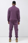 Купить Олимпийка мужская демисезонная на флисе УЦЕНКА фиолетового цвета 0873F, фото 5