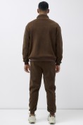 Купить Олимпийка мужская демисезонная на флисе УЦЕНКА коричневого цвета 0873K, фото 5