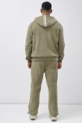 Купить Олимпийка мужской демисезонный на флисе УЦЕНКА хаки цвета 0874Kh, фото 4