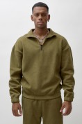 Купить Олимпийка мужской демисезонный на флисе УЦЕНКА хаки цвета 0876Kh