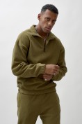 Купить Олимпийка мужской демисезонный на флисе УЦЕНКА хаки цвета 0876Kh, фото 2
