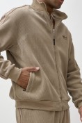 Купить Олимпийка мужской демисезонный на флисе УЦЕНКА бежевого цвета 0879B, фото 4