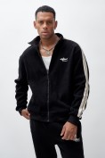 Купить Олимпийка мужской демисезонный на флисе УЦЕНКА черного цвета 0879Ch, фото 2