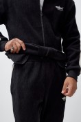 Купить Олимпийка мужской демисезонный на флисе УЦЕНКА черного цвета 0879Ch, фото 6