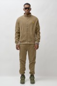Купить Брюки мужские демисезонный на флисе УЦЕНКА коричневого цвета 0881K, фото 4