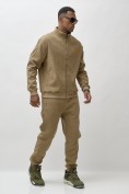 Купить Брюки мужские демисезонный на флисе УЦЕНКА коричневого цвета 0881K, фото 6