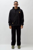 Купить Брюки мужские демисезонные на флисе УЦЕНКА черного цвета 0882Ch