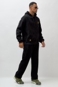 Купить Брюки мужские демисезонные на флисе УЦЕНКА черного цвета 0882Ch, фото 3