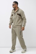 Купить Брюки мужские демисезонные на флисе УЦЕНКА бежевого цвета 0883B, фото 4
