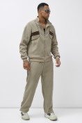 Купить Брюки мужские демисезонные на флисе УЦЕНКА бежевого цвета 0883B, фото 5