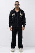 Купить Брюки мужские демисезонные на флисе УЦЕНКА черного цвета 0883Ch, фото 3