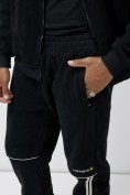 Купить Брюки мужские демисезонные на флисе УЦЕНКА черного цвета 0886Ch, фото 2