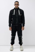 Купить Брюки мужские демисезонные на флисе УЦЕНКА черного цвета 0886Ch, фото 3