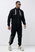 Купить Брюки мужские демисезонные на флисе УЦЕНКА черного цвета 0886Ch, фото 5