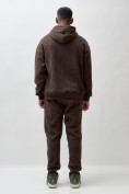 Купить Олимпийка мужская демисезонная на флисе УЦЕНКА коричневого цвета 0892K, фото 8