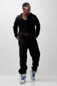 Купить Брюки мужские демисезонные на флисе УЦЕНКА черного цвета 0896Ch, фото 7
