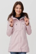 Купить Парка женская softshell УЦЕНКА розового цвета 0907R, фото 7