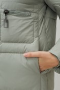 Купить Пальто утепленное стеганное зимнее женское УЦЕНКА зеленого цвета 0910Z, фото 5