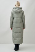 Купить Пальто утепленное стеганное зимнее женское УЦЕНКА зеленого цвета 0910Z, фото 7