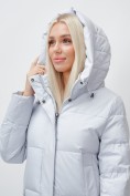 Купить Пальто утепленное зимнее женское УЦЕНКА светло-серого цвета 0911SS, фото 10