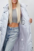 Купить Пальто утепленное зимнее женское УЦЕНКА светло-серого цвета 0911SS, фото 3