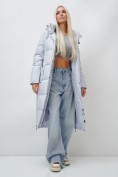 Купить Пальто утепленное зимнее женское УЦЕНКА светло-серого цвета 0911SS, фото 5