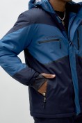 Купить Горнолыжная куртка мужская УЦЕНКА синего цвета 0913S, фото 6