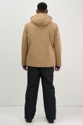 Купить Горнолыжная куртка мужская УЦЕНКА бежевого цвета 0914B, фото 9