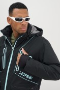 Купить Горнолыжная куртка мужская УЦЕНКА черного цвета 0914Ch, фото 4