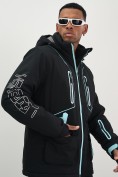 Купить Горнолыжная куртка мужская УЦЕНКА черного цвета 0914Ch, фото 5