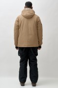 Купить Горнолыжная куртка мужская УЦЕНКА бежевого цвета 0915B, фото 9