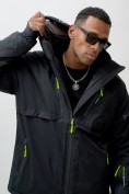 Купить Горнолыжная куртка мужская УЦЕНКА черного цвета 0915Ch, фото 7