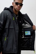 Купить Горнолыжная куртка мужская УЦЕНКА черного цвета 0915Ch, фото 8