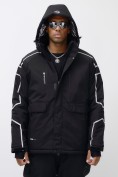 Купить Горнолыжная куртка мужская УЦЕНКА черного цвета 0916Ch