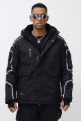 Купить Горнолыжная куртка мужская УЦЕНКА черного цвета 0916Ch, фото 2