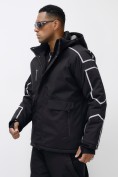 Купить Горнолыжная куртка мужская УЦЕНКА черного цвета 0916Ch, фото 3