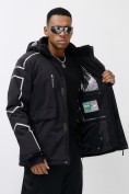 Купить Горнолыжная куртка мужская УЦЕНКА черного цвета 0916Ch, фото 8