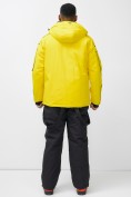 Купить Горнолыжная куртка мужская УЦЕНКА желтого цвета 0916J, фото 9