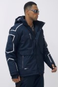 Купить Горнолыжная куртка мужская УЦЕНКА темно-синего цвета 0916TS, фото 4