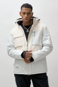 Купить Горнолыжная куртка мужская УЦЕНКА белого цвета 0918Bl, фото 2
