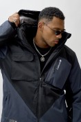 Купить Горнолыжная куртка мужская УЦЕНКА темно-синего цвета 0918TS, фото 9
