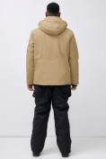 Купить Горнолыжная куртка мужская УЦЕНКА бежевого цвета 0920B, фото 8